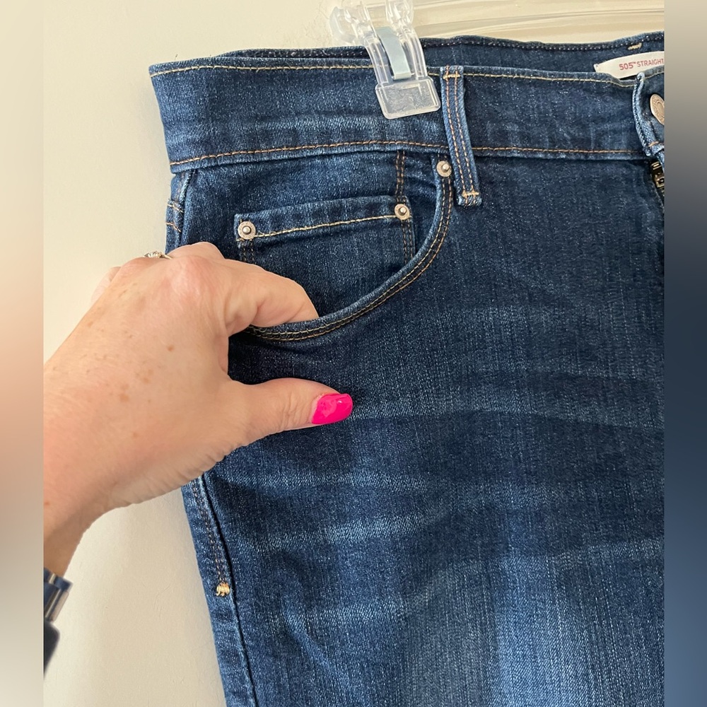 Levi’s 505 Straight Dark Wash Women’s Jeans Women’s Size 14 or 32x32 - Picture 6 of 16